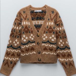 Zara Knit Jacquard Sweater